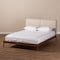 Baxton Studio Aveneil Beige Upholstered Walnut Finished King Size Platform Bed 149-8776 - alternate 10